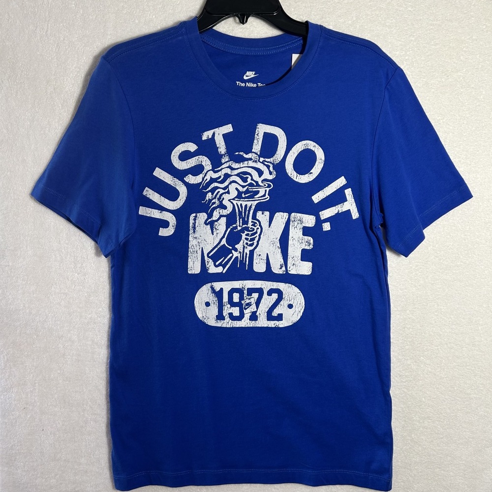 Nike Mens Size S Blue Just Do It 1972 Graphic T Shirt
